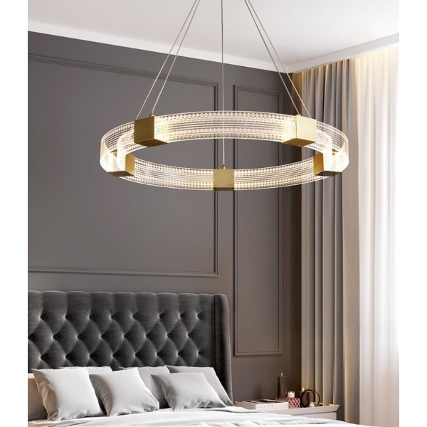 LED parallel ring chandelier