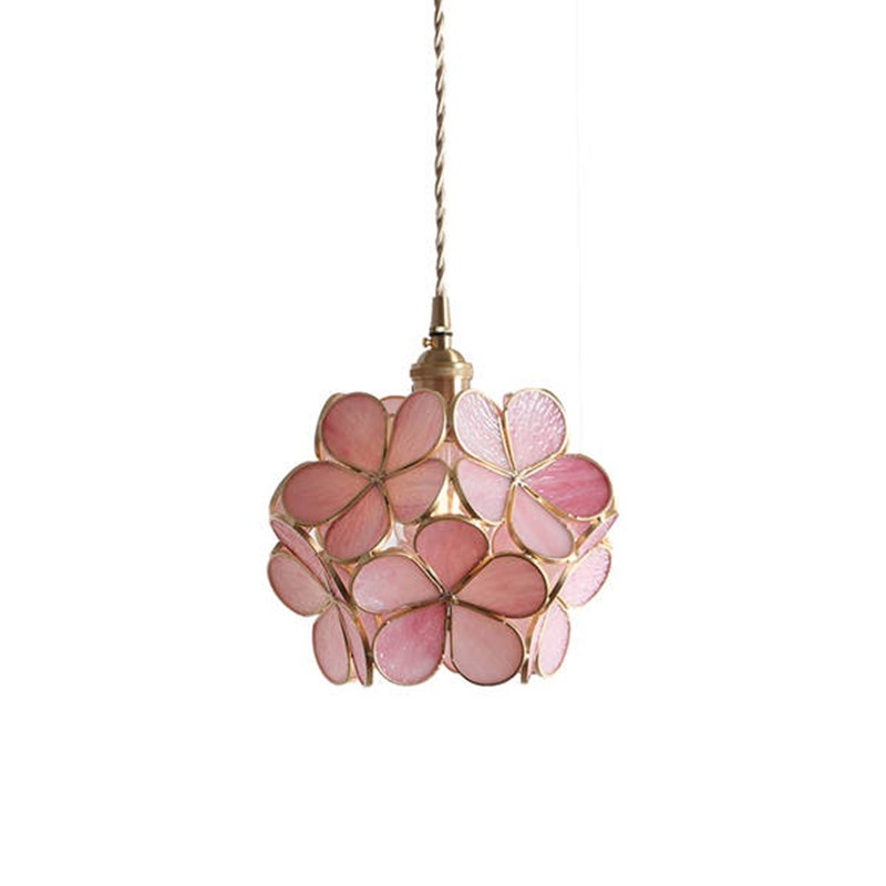 Hanging lamps in glass petals