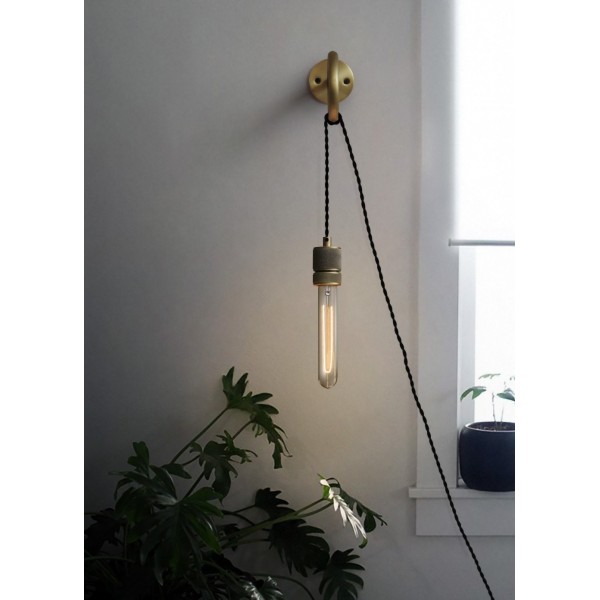 Minimalist Loop wall light with wall outlet