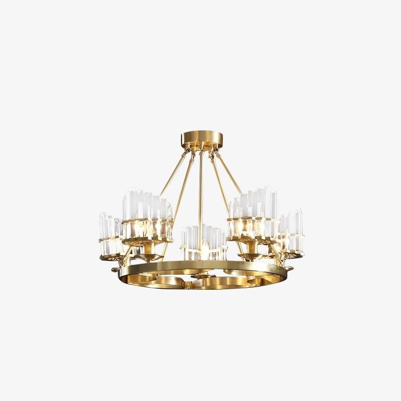 Brass / crystal chandelier