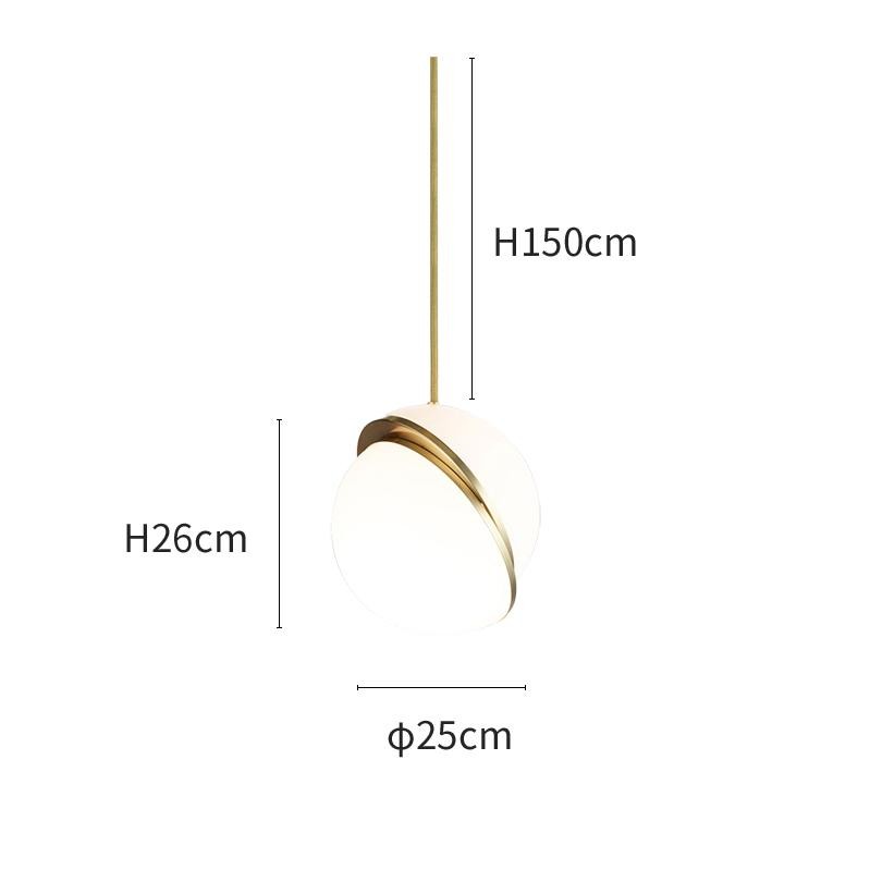 Crescent pendant lamp