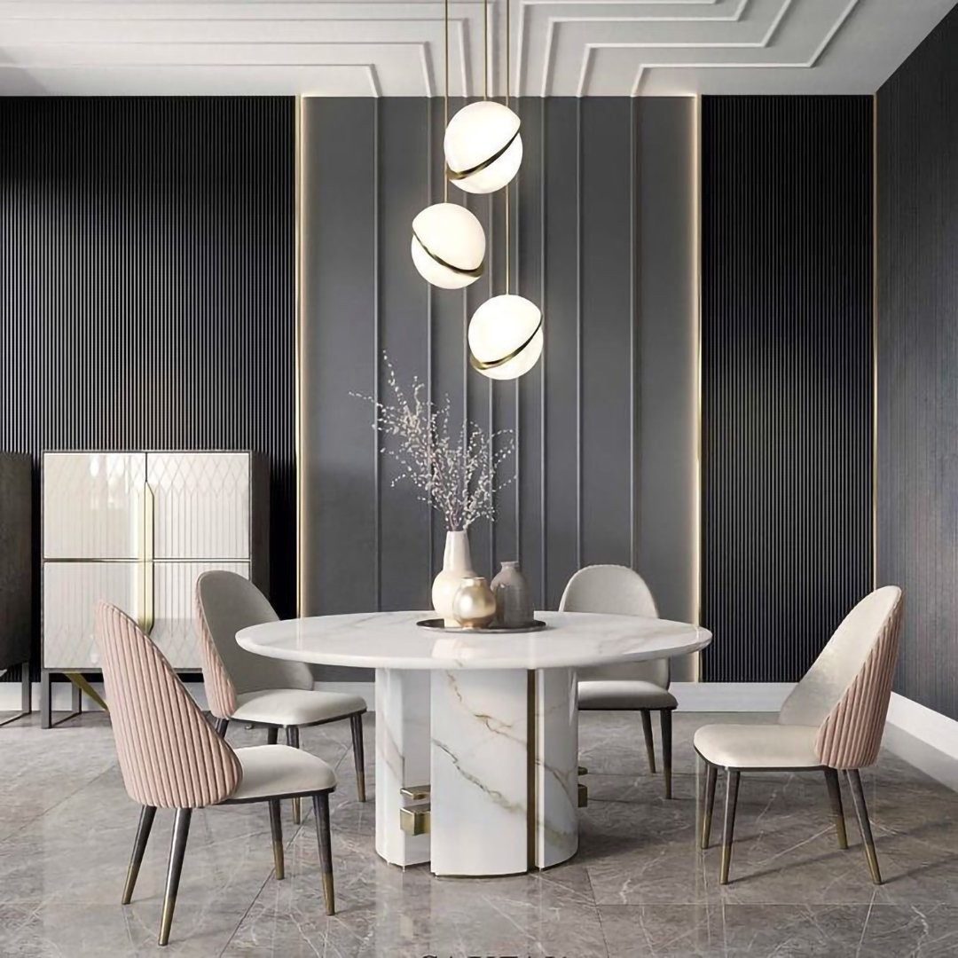 Crescent pendant lamp