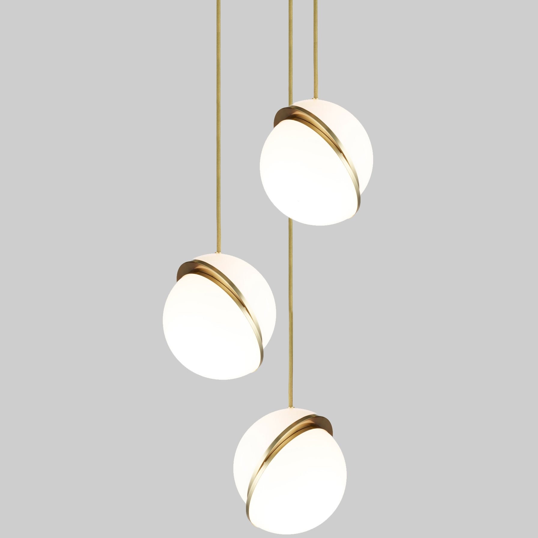 Crescent pendant lamp