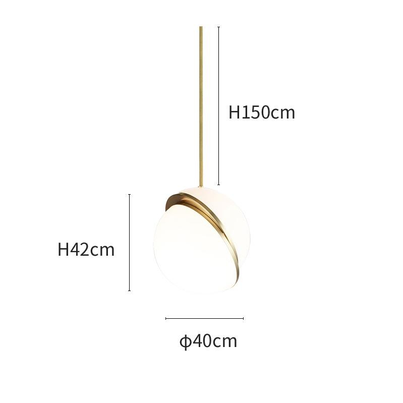 Crescent pendant lamp
